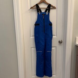 Snow Bib Overalls, Blue youth Large
